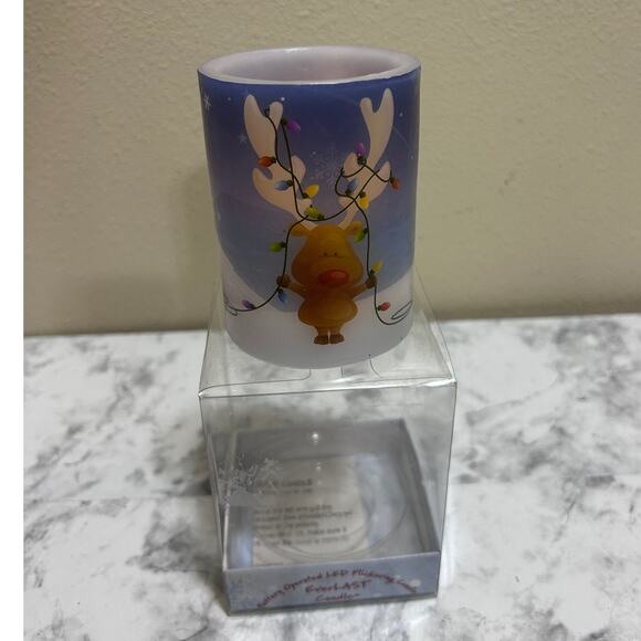 EverLAST Candle Holiday Winter Battery Operated Flickering Led Candle DecoGLOW - Picture 3 of 10